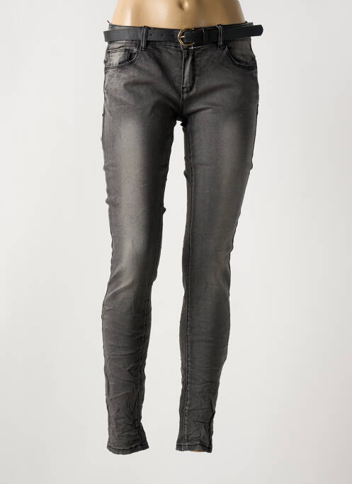 Jeans coupe slim gris ROSE PLAYER pour femme