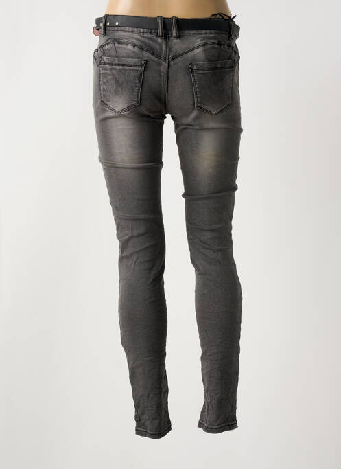 Jeans coupe slim gris ROSE PLAYER pour femme