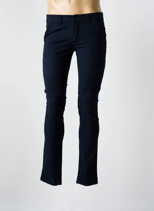 Pantalon chino tissage popeline taille normale bleu LEEYO JEANS homme
