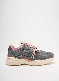 Baskets bout rond talon plat jusqu'à 3cm gris MTNG femme