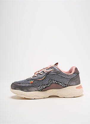 Baskets bout rond talon plat jusqu'à 3cm gris MTNG femme