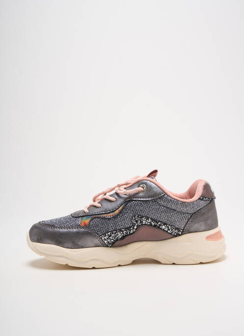 Baskets bout rond talon plat jusqu'à 3cm gris MTNG femme