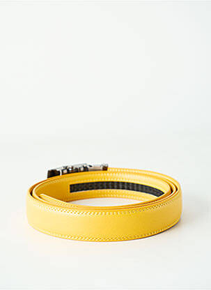 Ceinture effet matière satinée jaune MASSILIANO SERGIO unisexe