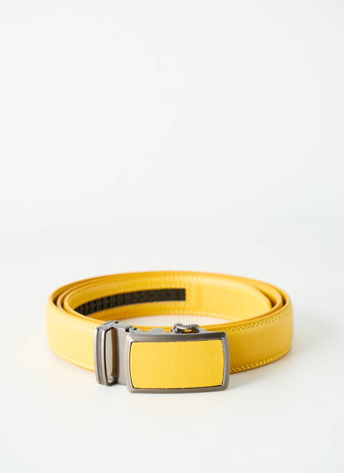 Ceinture effet matière satinée jaune MASSILIANO SERGIO unisexe