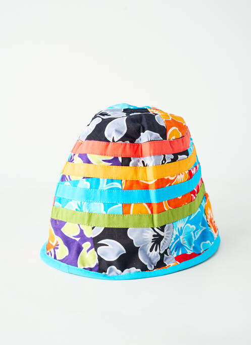 Chapeau tissage popeline bleu COLINE unisexe