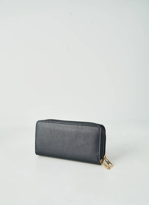 Portefeuille effet matière satinée noir MASSILIANO SERGIO femme
