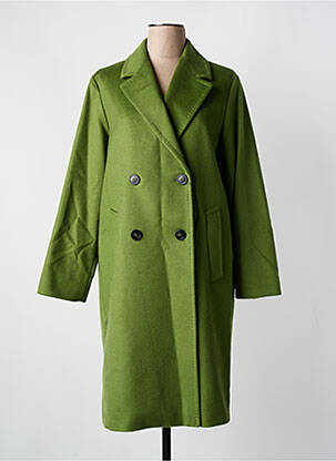 Manteau long coupe droite sans capuche vert MAX MARA femme