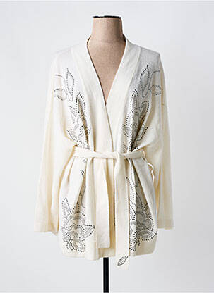 Gilet manches longues coupe cintrée blanc NOTSHY femme