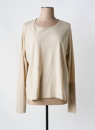 Pull coupe cintrée manches longues beige NOTSHY femme