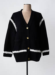 Gilet manches longues fermeture boutonnée sur le devant noir NOTSHY femme