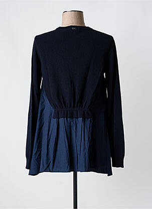 Pull coupe cintrée manches longues bleu HICH USE femme