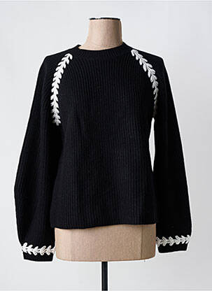 Pull coupe droite manches longues noir NOTSHY femme