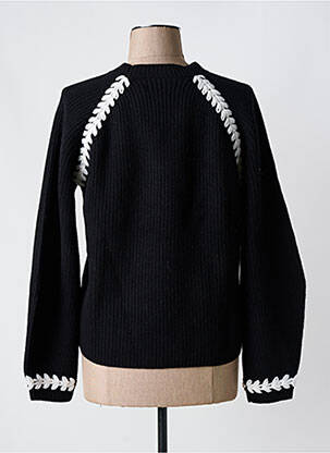 Pull coupe droite manches longues noir NOTSHY femme