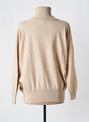 Pull col roulé coupe cintrée manches longues beige DIEGA femme