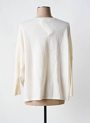 Pull col v manches longues blanc NOTSHY femme