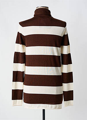Pull col roulé coupe cintrée manches longues marron PHISIQUE DU ROLE femme
