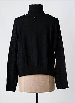 Pull col roulé coupe cintrée manches longues noir HICH USE femme
