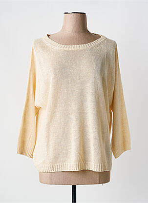 Pull coupe droite manches 3/4 beige MAX MARA femme