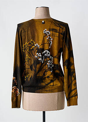 Pull coupe cintrée manches longues marron HICH USE femme