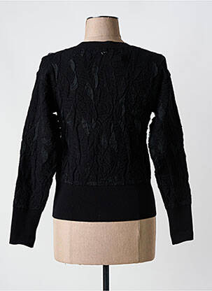 Pull coupe cintrée manches longues noir HICH USE femme