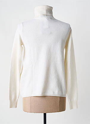 Pull col roulé coupe cintrée manches longues blanc MAX MARA femme