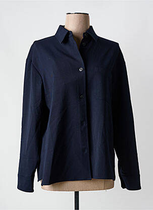 Chemisier coupe droite manches longues bleu MAX MARA femme