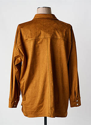 Chemisier coupe droite manches longues marron INDIES femme