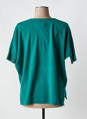 Pull coupe droite manches courtes vert NOTSHY femme