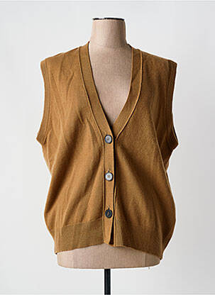 Gilet sans manche coupe droite marron PHISIQUE DU ROLE femme