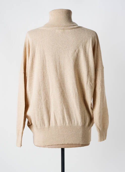 Pull col roulé beige DIEGA pour femme