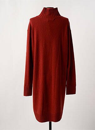 Robe pull col col montant manches longues rouge NOTSHY femme