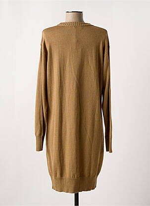 Robe mi-longue coupe fluide manches longues beige MAX MARA femme