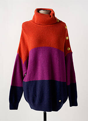 Pull resserrée sur le bas manches longues orange ROYAL MER femme