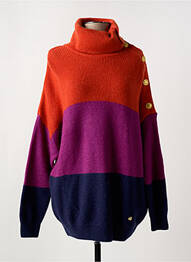 Pull resserrée sur le bas manches longues orange ROYAL MER femme