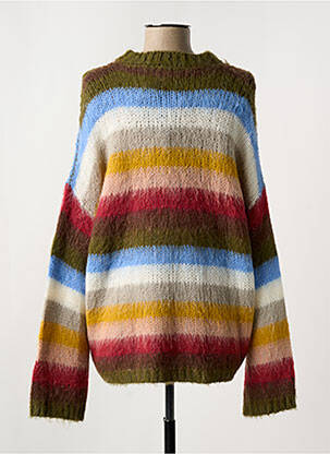 Pull col rond manches longues vert PHISIQUE DU ROLE femme