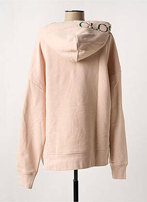 Sweat-shirt à capuche col v manches longues beige CLOSED femme