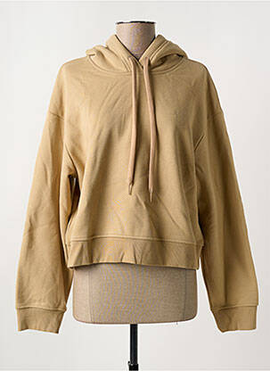 Sweat-shirt à capuche col v manches longues beige MAX MARA femme