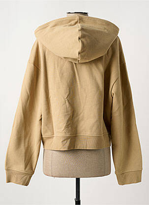 Sweat-shirt à capuche col v manches longues beige MAX MARA femme
