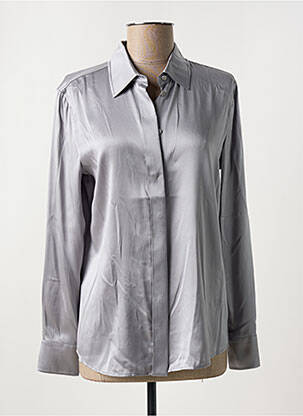 Chemisier coupe fluide manches longues argent MAX MARA femme