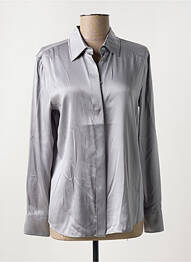 Chemisier coupe fluide manches longues argent MAX MARA femme