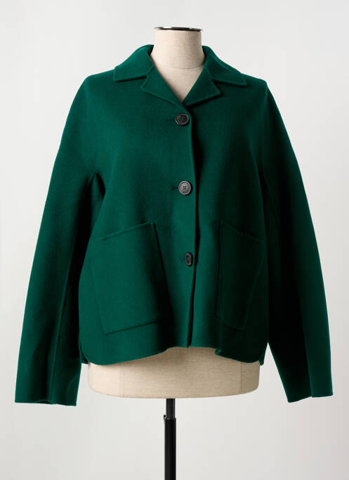 Manteau court vert MAX MARA pour femme