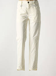 Pantalon slim stretch taille haute jaune HIGH femme