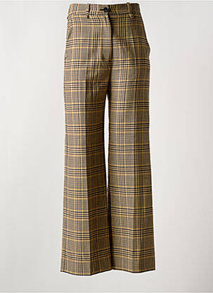 Pantalon large fermeture zippée sous rabat boutonné taille normale jaune PHISIQUE DU ROLE femme