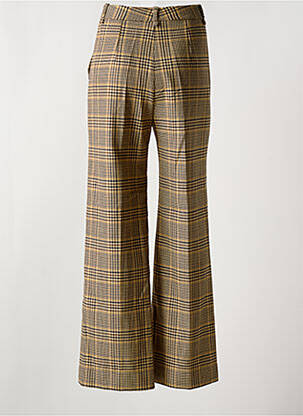 Pantalon large fermeture zippée sous rabat boutonné taille normale jaune PHISIQUE DU ROLE femme