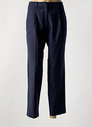 Pantalon chino fermeture zippée sous rabat avec crochet taille normale bleu WEEKEND MAXMARA femme