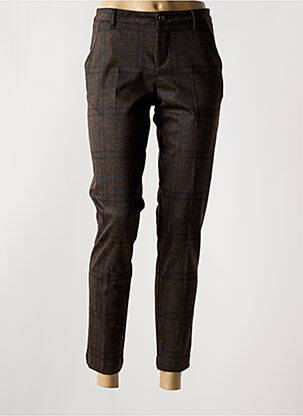 Pantalon 7/8 stretch taille normale marron MAYJUNE femme
