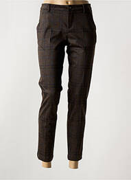 Pantalon 7/8 stretch taille normale marron MAYJUNE femme