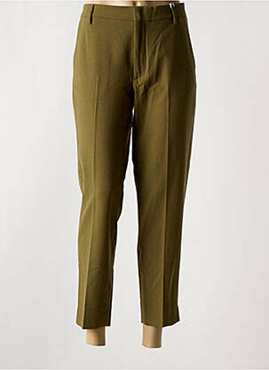 Pantalon 7/8 tissage popeline taille normale vert CLOSED femme