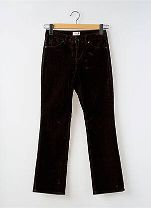 Pantalon 7/8 stretch taille normale marron MAYJUNE femme