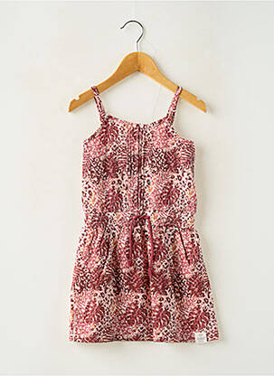 Robe courte col rond fines bretelles rose BOBOLI fille